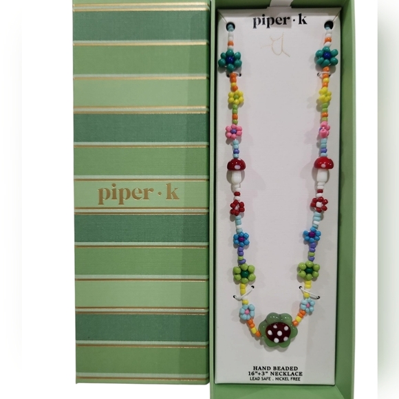 Piper K Jewelry - 🔹️Piper K🔹️ Beautiful Hand Beaded Mushroom Floral 16" Necklace ✨️🌸